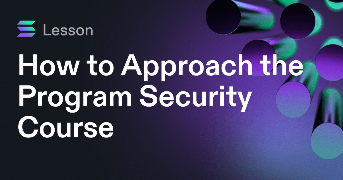 How to Approach the Program Security Course